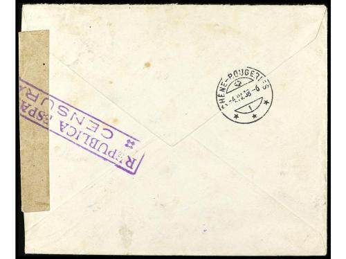 ✉ COLONIAS ESPAÑOLAS: TANGER. Ed. 77 (2). 1938. TÁNGER a SUI