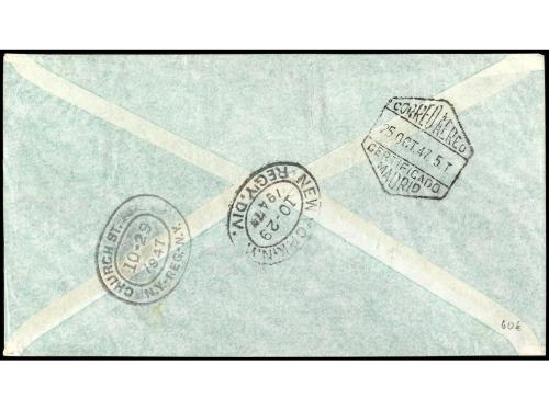 ✉ COLONIAS ESPAÑOLAS: IFNI. Ed. 28/34. 1947. IFNI a NEW YORK