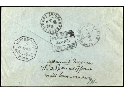 ✉ MARRUECOS. Ed. 105/13, 118. 1932. TETUÁN a GRAN BRETAÑA. P