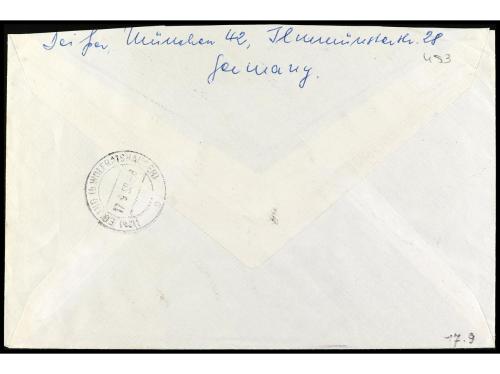 ✉ ANDORRA. Ed. 38, 48/9, 54/57 y 59. 1958. Certificado de AN