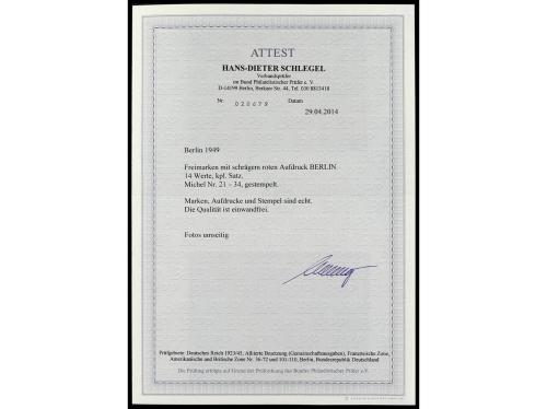 ° ALEMANIA ORIENTAL: REPUBLICA DEMOCRATICA. Yv. 1/18. SERIE 