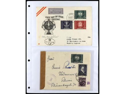 ✉ AUSTRIA. 1900-1960. Conjunto de más de 150 cartas con prec