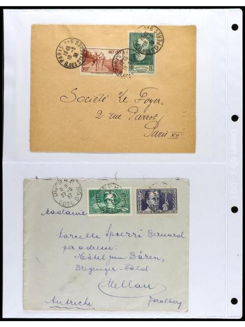 ✉ FRANCIA. 1924-1958. Conjunto de 50 cartas circuladas, prec