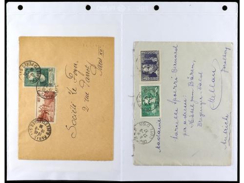 ✉ FRANCIA. 1924-1958. Conjunto de 50 cartas circuladas, prec