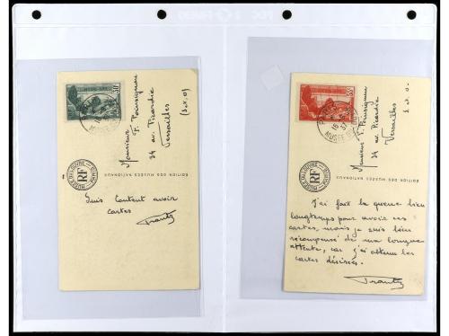 ✉ FRANCIA. 1924-1958. Conjunto de 50 cartas circuladas, prec