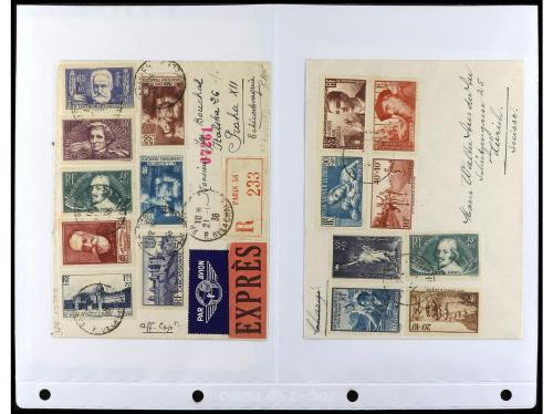 ✉ FRANCIA. 1924-1958. Conjunto de 50 cartas circuladas, prec