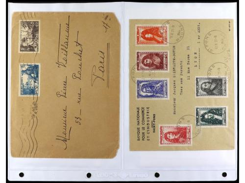 ✉ FRANCIA. 1924-1958. Conjunto de 50 cartas circuladas, prec
