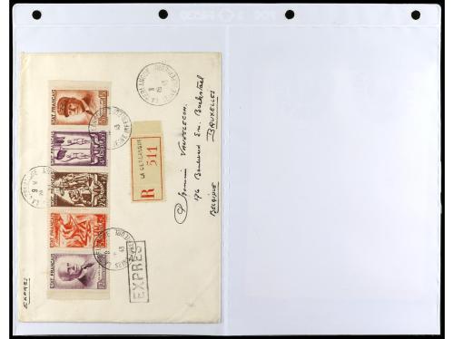 ✉ FRANCIA. 1924-1958. Conjunto de 50 cartas circuladas, prec