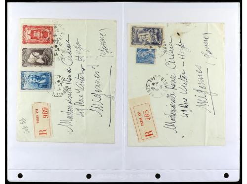 ✉ FRANCIA. 1924-1958. Conjunto de 50 cartas circuladas, prec