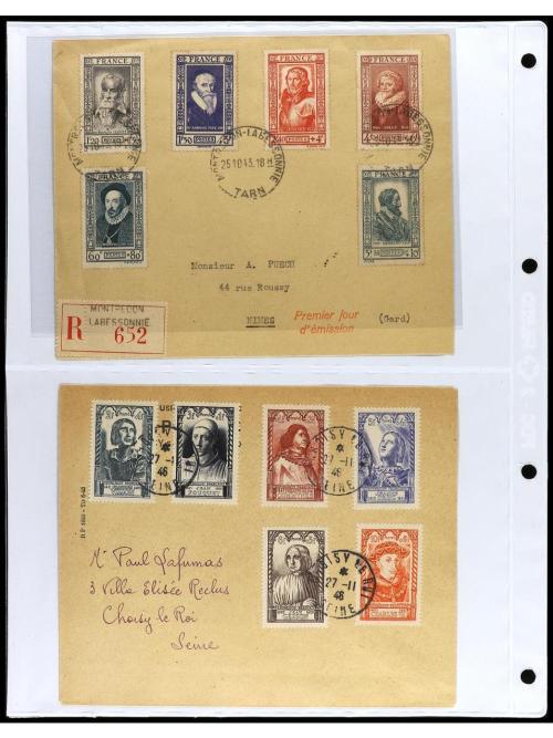 ✉ FRANCIA. 1924-1958. Conjunto de 50 cartas circuladas, prec