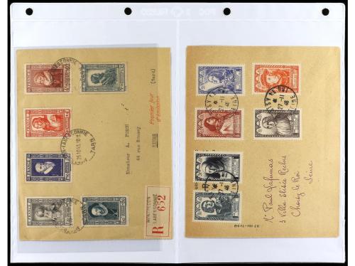 ✉ FRANCIA. 1924-1958. Conjunto de 50 cartas circuladas, prec