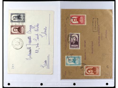 ✉ FRANCIA. 1924-1958. Conjunto de 50 cartas circuladas, prec