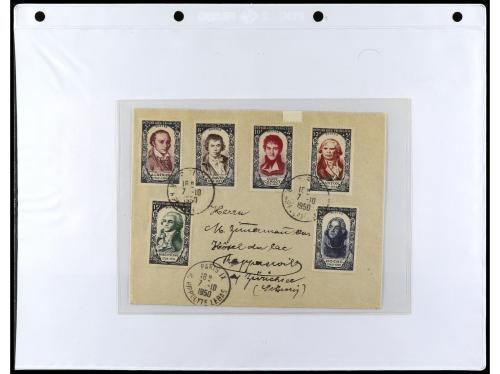✉ FRANCIA. 1924-1958. Conjunto de 50 cartas circuladas, prec