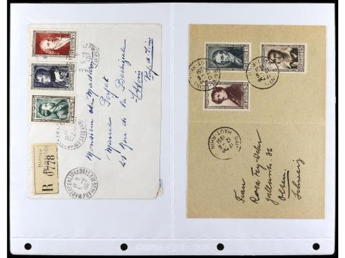 ✉ FRANCIA. 1924-1958. Conjunto de 50 cartas circuladas, prec