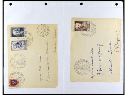 ✉ FRANCIA. 1924-1958. Conjunto de 50 cartas circuladas, prec