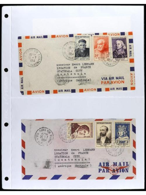 ✉ FRANCIA. 1924-1958. Conjunto de 50 cartas circuladas, prec