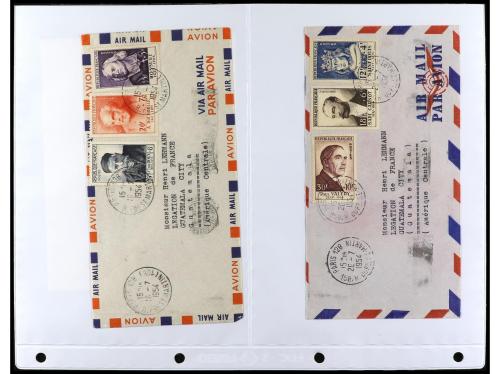 ✉ FRANCIA. 1924-1958. Conjunto de 50 cartas circuladas, prec