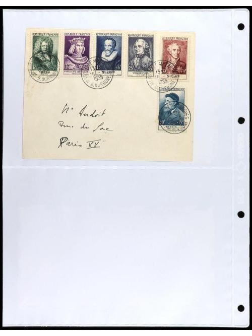 ✉ FRANCIA. 1924-1958. Conjunto de 50 cartas circuladas, prec