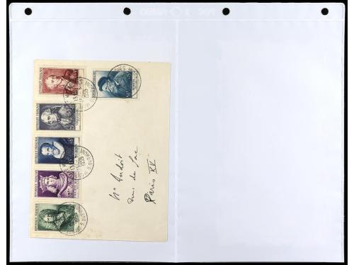 ✉ FRANCIA. 1924-1958. Conjunto de 50 cartas circuladas, prec