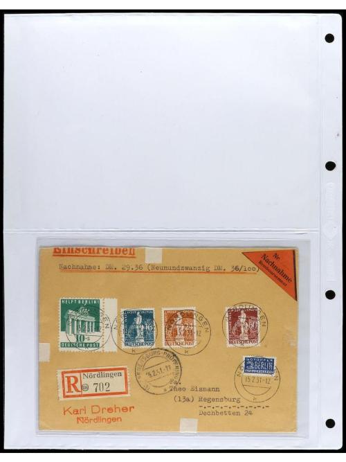 ✉ ALEMANIA ORIENTAL: REPUBLICA DEMOCRATICA. 1949-60. Conjunt