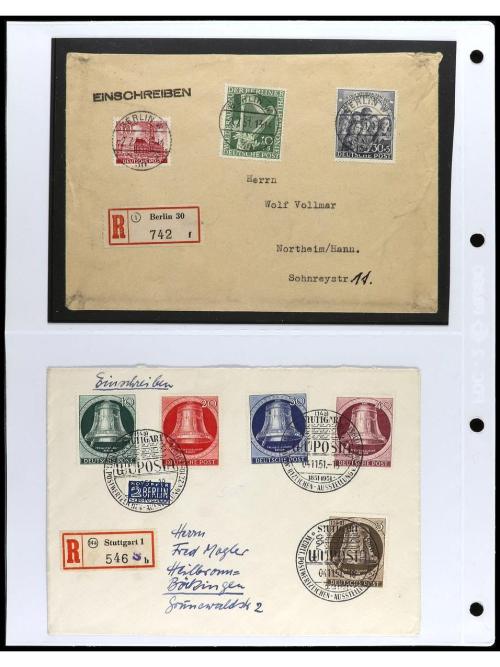 ✉ ALEMANIA ORIENTAL: REPUBLICA DEMOCRATICA. 1949-60. Conjunt