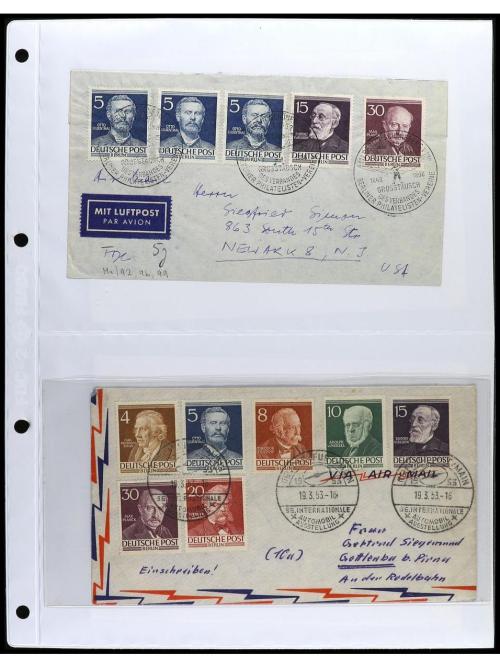 ✉ ALEMANIA ORIENTAL: REPUBLICA DEMOCRATICA. 1949-60. Conjunt