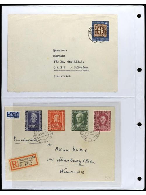 ✉ ALEMANIA ORIENTAL: REPUBLICA DEMOCRATICA. 1949-60. Conjunt