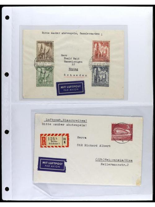 ✉ ALEMANIA ORIENTAL: REPUBLICA DEMOCRATICA. 1949-60. Conjunt