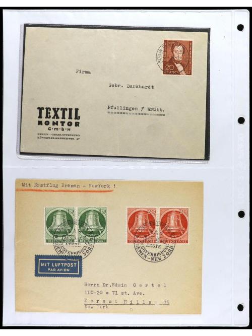 ✉ ALEMANIA ORIENTAL: REPUBLICA DEMOCRATICA. 1949-60. Conjunt