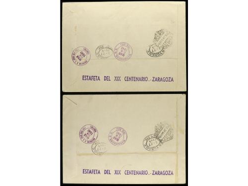 ✉ ESPAÑA. Ed. 904/13. 1940 (29 febrero). ZARAGOZA a U.S.A. S