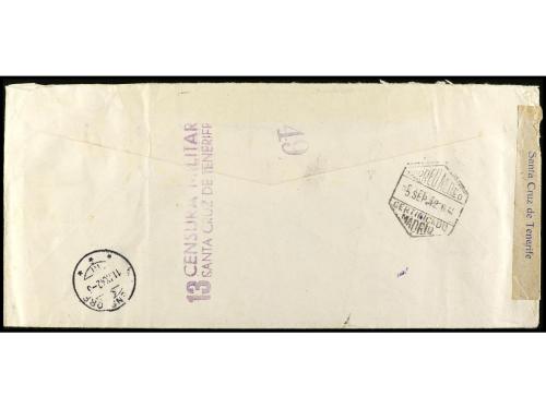 ✉ ESPAÑA. Ed. 948/51, 923 (4), 932, 953 (4). 1942. SANTA CRU