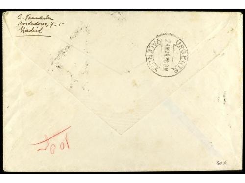 ✉ ESPAÑA. Ed. 713/18. 1936. MADRID a VALENCIA. Carta circula