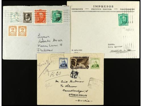 ✉ ESPAÑA. 1936. ASOCIACIÓN DE LA PRENSA. Conjunto de nueve c