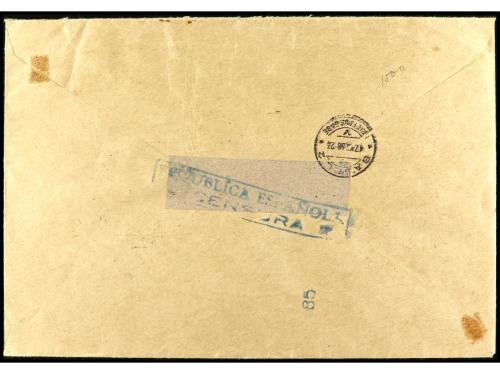 ✉ ESPAÑA. Ed. 741, 745, 746 (2). 1938. BARCELONA a SUIZA. 2,