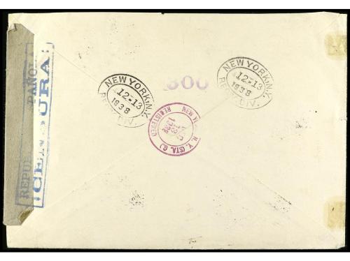 ✉ ESPAÑA. Ed. 792/800. 1938. BARCELONA a NEW YORK. Serie com