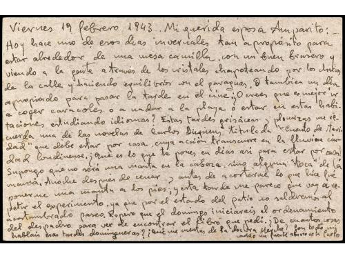 ✉ ESPAÑA: VIÑETAS. 1943. PRISIÓN CELULAR DE VALENCIA a VALEN