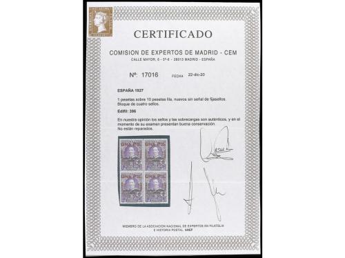 ** ESPAÑA. Ed. 396. 1 pta. s. 10 pts. (Tánger). Valor clave 