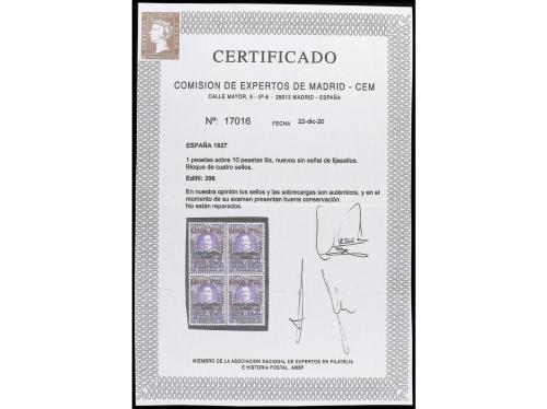 ** ESPAÑA. Ed. 396. 1 pta. s. 10 pts. (Tánger). Valor clave 