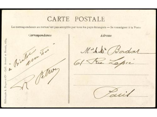 ✉ FRANCIA. 1910. A PARÍS. Postal con viñeta NANTES-AVIATION-