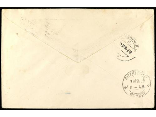 ✉ GRAN BRETAÑA. 1929. OXFORD a BOMBAY. Impreso BY FIRST FLIG