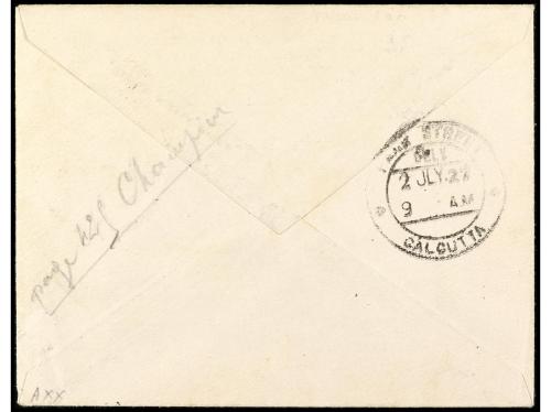 ✉ INDIA. 1927. CALCUTA. Vuelo sobre la ciudad de Calcuta en 