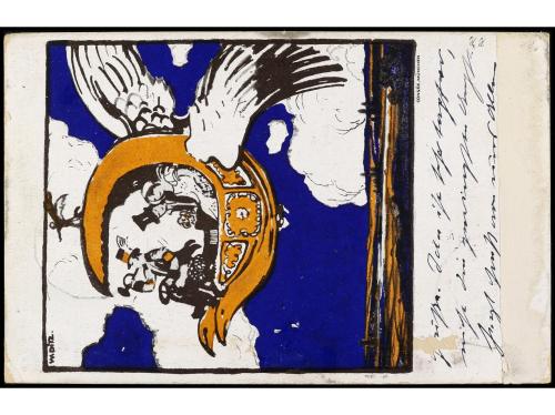 ✉ 1912. FLUGPOSTKARTE de MUNICH a DUSSELDORF. 