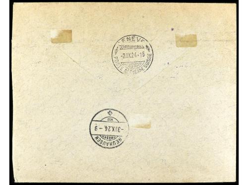 ✉ ESPAÑA. 1924. Sobre con viñeta conmemorativa FLUGTAG/ SOLO