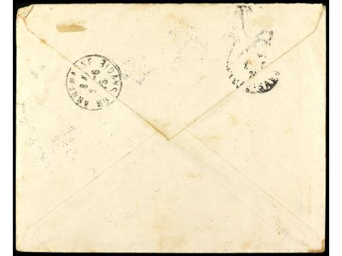 ✉ SUIZA. 1925. GENEVE a FRANCIA. Sobre conmemorativo con viñ