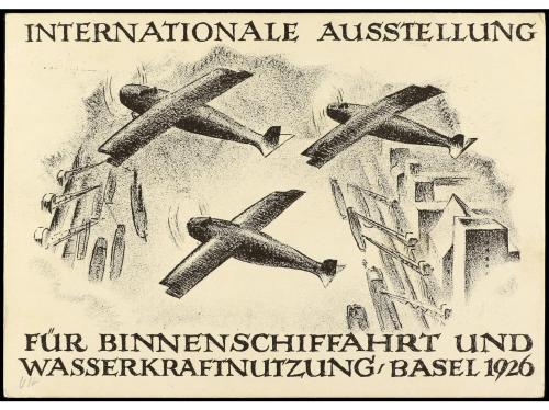 ✉ SUIZA. 1926. Postal conmemorativa con viñeta BASEL 1926. 