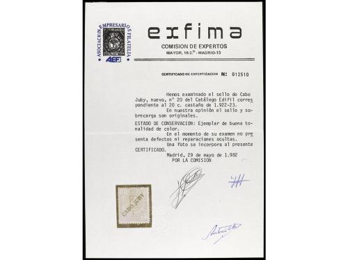 ** COLONIAS ESPAÑOLAS: CABO JUBY. Ed. 20. 2 cts. castaño cla