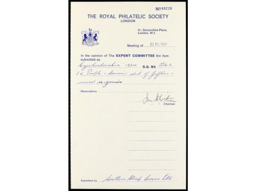 (*) CHECOSLOVAQUIA. Yv. HB 1/2. 1934. HIMNO NACIONAL. Hojas 