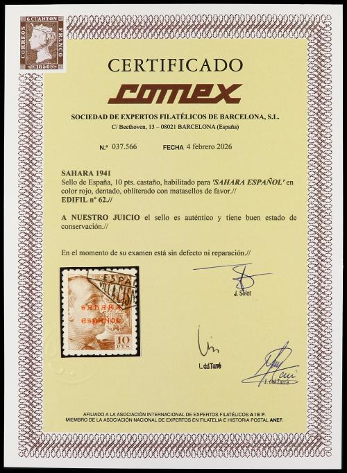 º COLONIAS ESPAÑOLAS: SAHARA. Ed. 48/62. SERIE COMPLETA, 15 