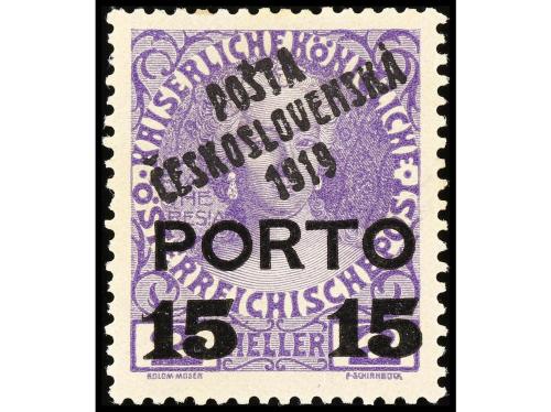 * CHECOSLOVAQUIA. Yv. 121/2, Sc. B58/9. 1919. 1 h. y 15 s. 2