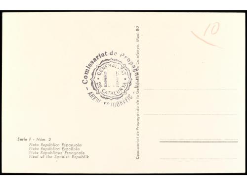 ✉ ESPAÑA GUERRA CIVIL. Tarjeta postal ilustrada "FLOTA REPUB